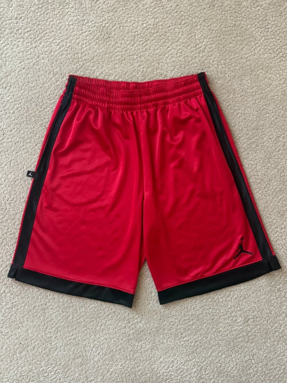 Nike Air Jordan Shimmer Basketball Shorts 2020 Medium Red Black AJ1122 687